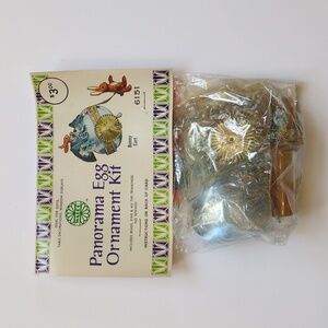 Vintage Walco‎ Panorama Egg Ornament Kit - 6151 Bunny Cart Easter Spring Craft